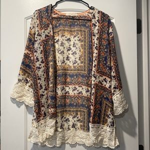 warm tones cardigan size small